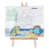 Cartoon creative coloring cards for children's DIY Dinosaur world graffiti medium-sized cognitive hands-on DIY coloring toys Item Picture